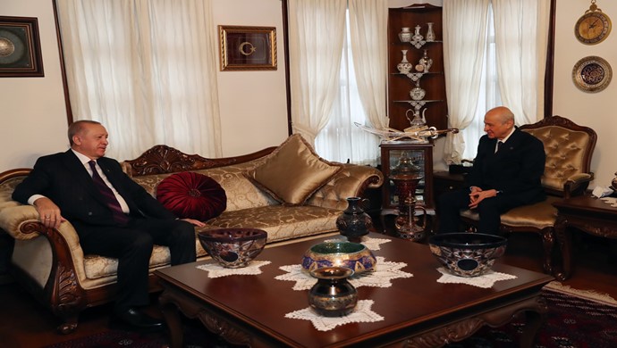 Cumhurbaşkanı Erdoğan, MHP Genel Başkanı Bahçeli ile bir araya geldi