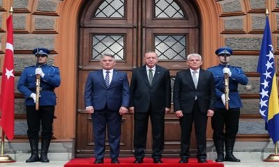 Cumhurbaşkanı Erdoğan, Bosna-Hersek Devlet Başkanlığı Sarayı’nda