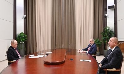 Soçi, Rusya Devlet Başkanı Vladimir Putin, Azerbaycan Cumhurbaşkanı İlham Aliyev ve Ermenistan Başbakanı Nikol Paşinyan arasında üçlü bir görüşmeye ev sahipliği yaptı