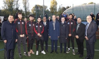 Cumhurbaşkanı Ersin Tatar, İngiltere Türk Toplumu Futbol Federasyonu ligi futbolcularıyla buluştu: