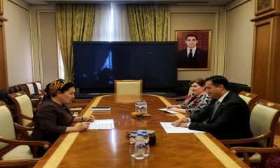 Büyükelçinin Türkmenistan Kültür ve Medyadan Sorumlu Bakanlar Kurulu Başkan Vekili ile görüşmesi